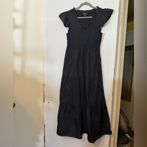 SUGARLIPS Sunfire Smocked Bodice Tiered Midi Dress - Picture 4 of 11